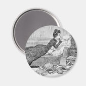 Gibson Girl Reading a Book Magnet (Vorderseite/Rückseite)