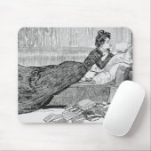 Gibson Girl Reading a Book Mousepad (Mit Mouse)