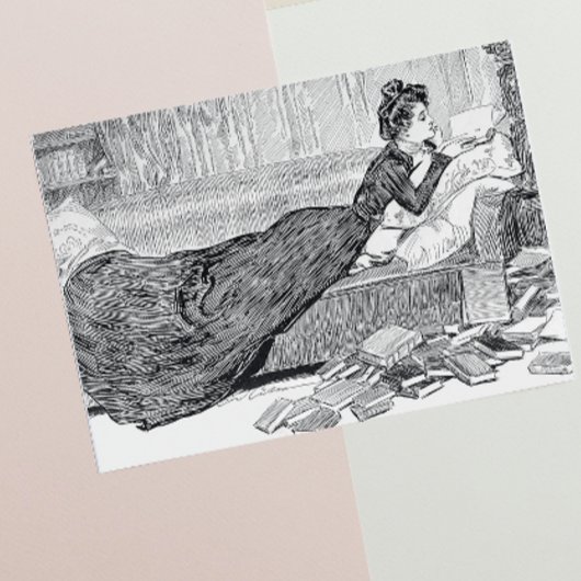 Gibson Girl Reading a Book Mousepad