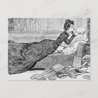 Gibson Girl Reading a Book Postkarte