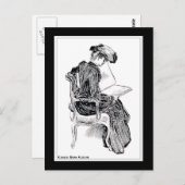 Gibson Girl Reading Postkarte (Vorne/Hinten)