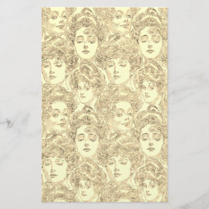 Gibson Girl viktorianisch creme elegant Briefpapier