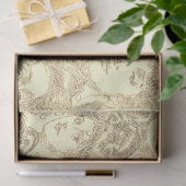Gibson Girl viktorianisches Muster Sepia Seidenpapier (Geschenk)
