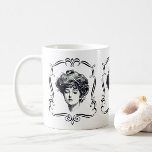 Gibson Girl Vintage Kunst Kaffeetasse