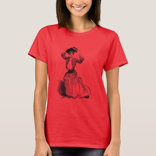 Gibson Girl with Hat, 1904 T-Shirt (Vorderseite)