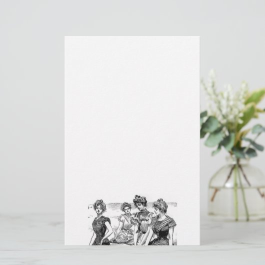 Gibson Girls am Strand Briefpapier (Stehend Vorderseite)