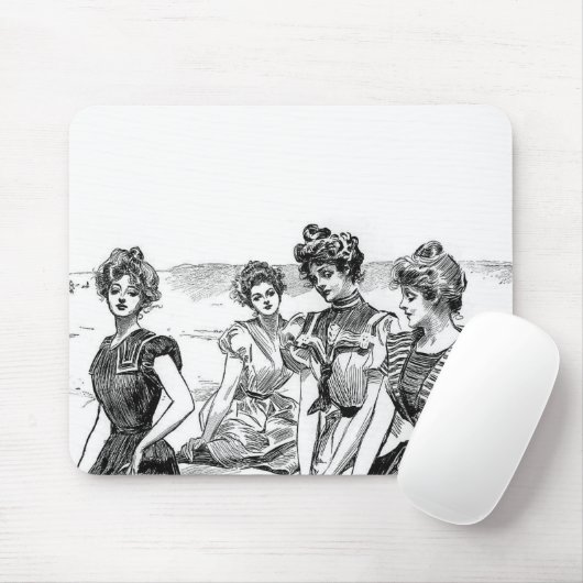Gibson Girls am Strand Mousepad (Mit Mouse)