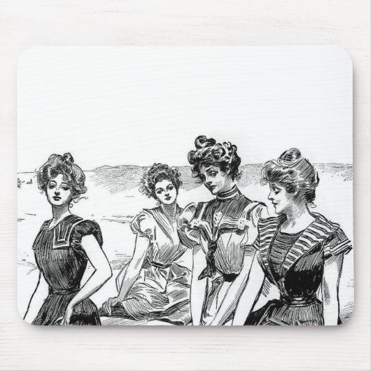 Gibson Girls am Strand Mousepad (Vorne)