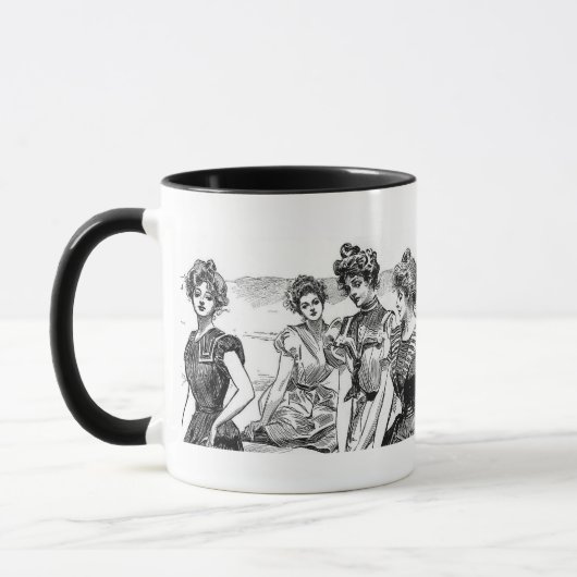 Gibson Girls am Strand Tasse (Links)