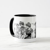 Gibson Girls am Strand Tasse (Vorderseite Links)