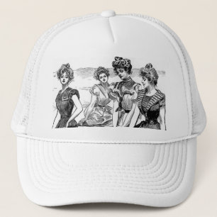 Gibson Girls am Strand Truckerkappe
