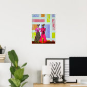 Gibson Girls in a Mondrian Pattern Poster (Heimbüro)