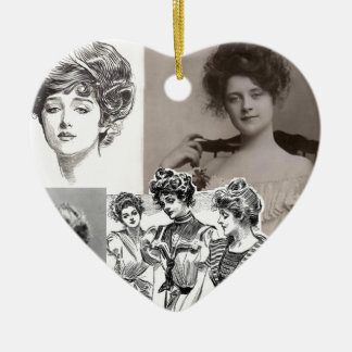 Gibson Girls Keramikornament