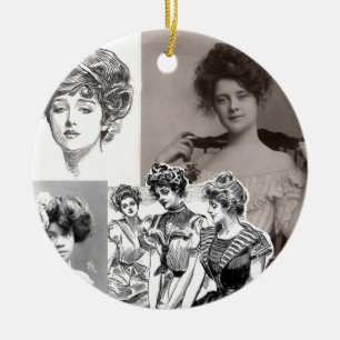 Gibson Girls Keramikornament