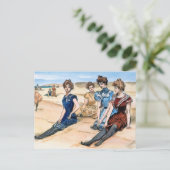 Gibson Girls on the Beach, 1900 Postkarte (Stehend Vorderseite)