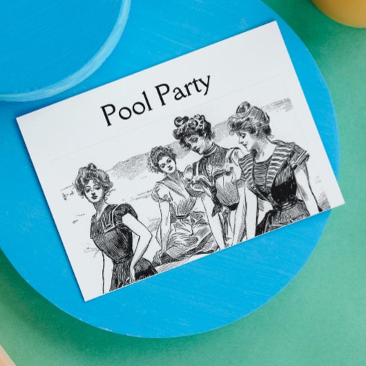 Gibson Girls Pool oder Beach Party Einladung
