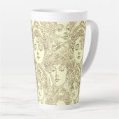 Gibson Girls viktorianische Illustration Milchtasse (Rechte Ecke)