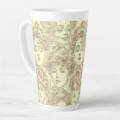 Gibson Girls viktorianische Illustration Milchtasse (Linke Ecke)