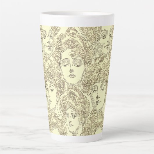 Gibson Girls viktorianische Illustration Milchtasse (Vorderseite)