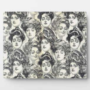 Gibson Girls von Charles Dana Gibson Circa 1902 Fotoplatte