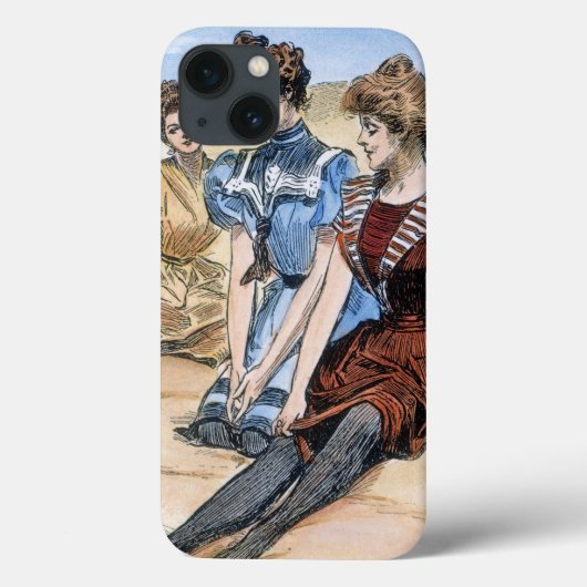 Gibson-Mädchen auf dem Strand, 1900 Case-Mate iPhone Hülle (Rückseite)