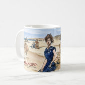 Gibson-Mädchen auf dem Strand, 1900 Kaffeetasse (Vorderseite Links)