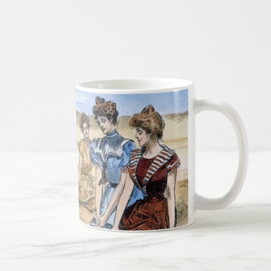 Gibson-Mädchen auf dem Strand, 1900 Kaffeetasse (Rechts)