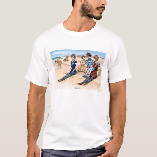 Gibson-Mädchen auf dem Strand, 1900 T-Shirt (Vorderseite)