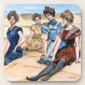 Gibson-Mädchen auf dem Strand, 1900 Untersetzer (Vorderseite)