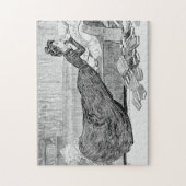 Gibson-Mädchen, das ein Buch liest Puzzle (Vertikal)