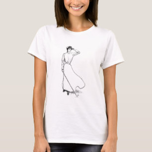 Gibson-Mädchen, das Golf, 1899 spielt T-Shirt