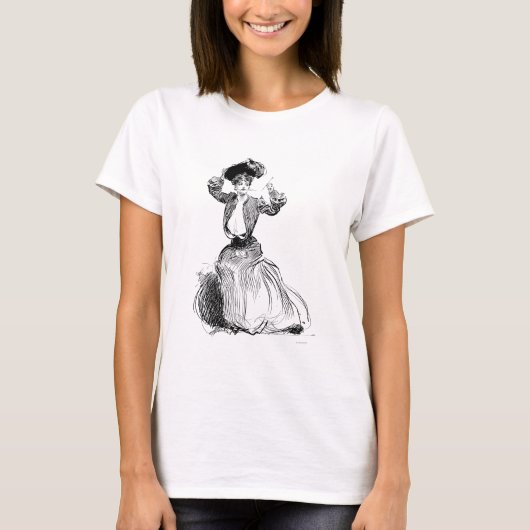Gibson-Mädchen mit Hat, 1904 T-Shirt (Vorderseite)