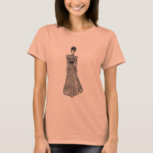 Gibson-Mädchen-Silhouette T-Shirt