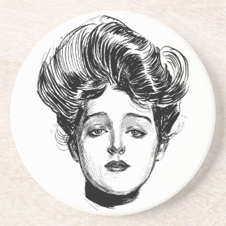 Gibson-Mädchen-Untersetzer Charles Dana Gibson Sandstein Untersetzer