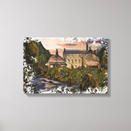 Gibson Mill, Hardcastle Crags Aquarell-Kunstwerk Leinwanddruck