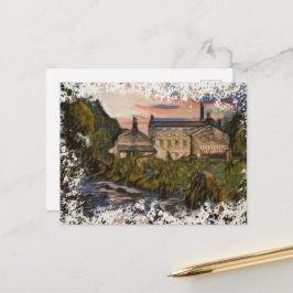 Gibson Mill, Hardcastle Crags Aquarell-Kunstwerk Postkarte