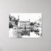 Gibson Mill Hebden Bridge - Vintage Charcoal Style Leinwanddruck (Vorderseite)