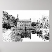 Gibson Mill Hebden Bridge - Vintage Charcoal Style Poster (Vorne)