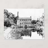 Gibson Mill Hebden Bridge - Vintage Charcoal Style Postkarte (Vorderseite)