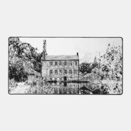 Gibson Mill Hebden Bridge - Vintage Charcoal Style Schreibtischunterlage