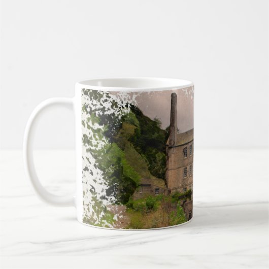 Gibson Mill Reflection - Distressed Watercolour Kaffeetasse (Links)