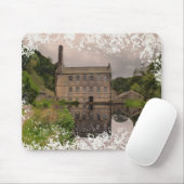 Gibson Mill Reflection - Distressed Watercolour Mousepad (Mit Mouse)