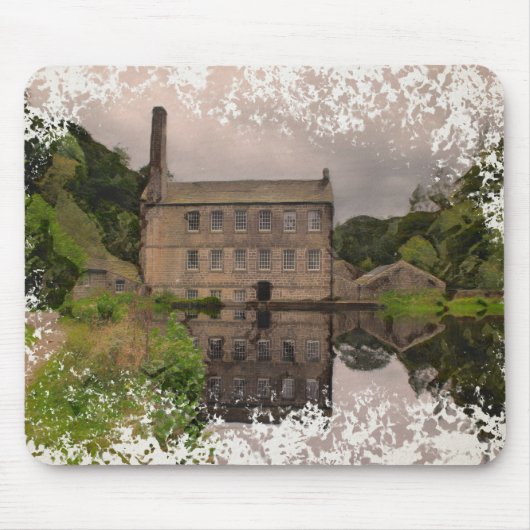 Gibson Mill Reflection - Distressed Watercolour Mousepad (Vorne)