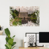 Gibson Mill Reflection - Distressed Watercolour Poster (Heimbüro)