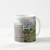 Gibson Mill Reflection - Hardcastle Crags Kaffeetasse (VorderseiteRechts)