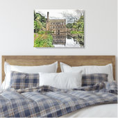Gibson Mill Reflection - Hardcastle Crags Leinwanddruck (Insitu (Schlafzimmer))