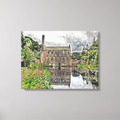 Gibson Mill Reflection - Hardcastle Crags Leinwanddruck (Vorderseite)