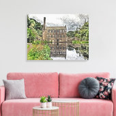 Gibson Mill Reflection - Hardcastle Crags Leinwanddruck (Insitu (Wohnzimmer))