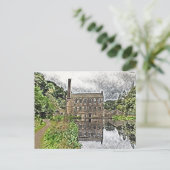 Gibson Mill Reflection - Hardcastle Crags Postkarte (Stehend Vorderseite)