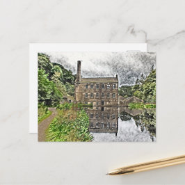 Gibson Mill Reflection - Hardcastle Crags Postkarte